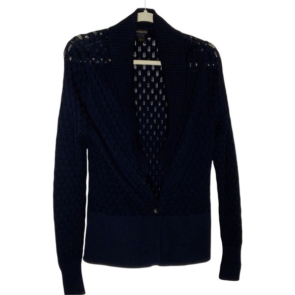 GRACE DANE LEWIS black sweater cardigan.  Size M - Picture 1 of 6